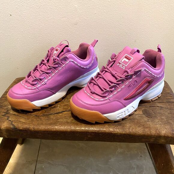 Fila Disruptor II Premium Repeat Sneaker Streetwear US 9.5 Cherry Blossom - Picture 1 of 5